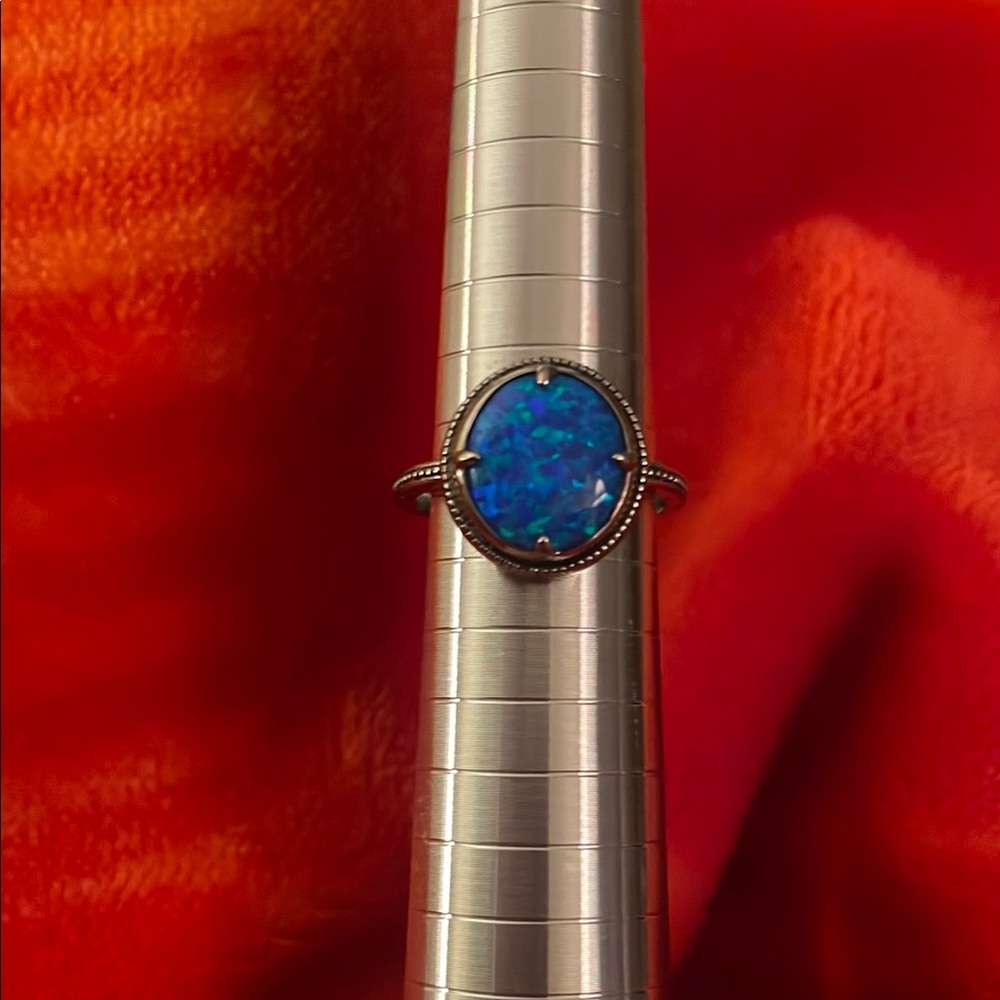 Blue lab opal Ring
